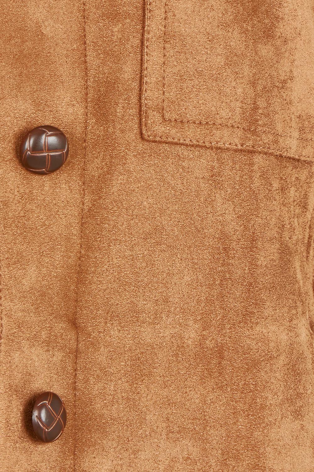 The Luxe Faux Suede Jacket – Tan