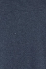 Product shot of The Classic Long Sleeve Tee in colour Darknavy (Blue), detail
