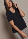 The Classic Cotton Blend Short Sleeve Tee - Black