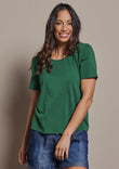 The Classic Cotton Blend Short Sleeve Tee - Ivy