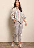 The Pull On Cotton Pant With Drawstring – Biscuit
