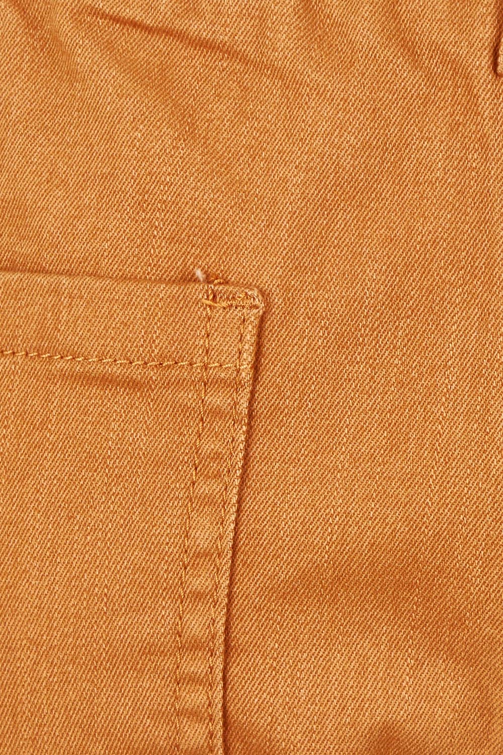 Product shot of The Pull On Cotton Pant With Drawstring in colour Rust, detail