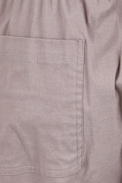 Product shot of the The Elastic Waist Pull On Patch Pocket Pant – Coffee in colour Coffee, showing detail