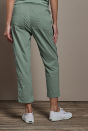 Preloved The Elastic Waist Pull On Patch Pocket Pant - Fern