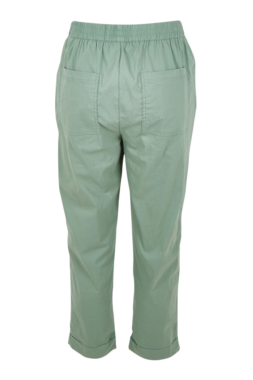 Preloved The Elastic Waist Pull On Patch Pocket Pant - Fern