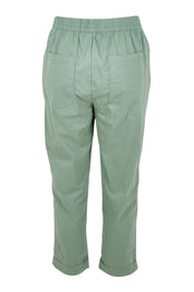 Preloved The Elastic Waist Pull On Patch Pocket Pant - Fern