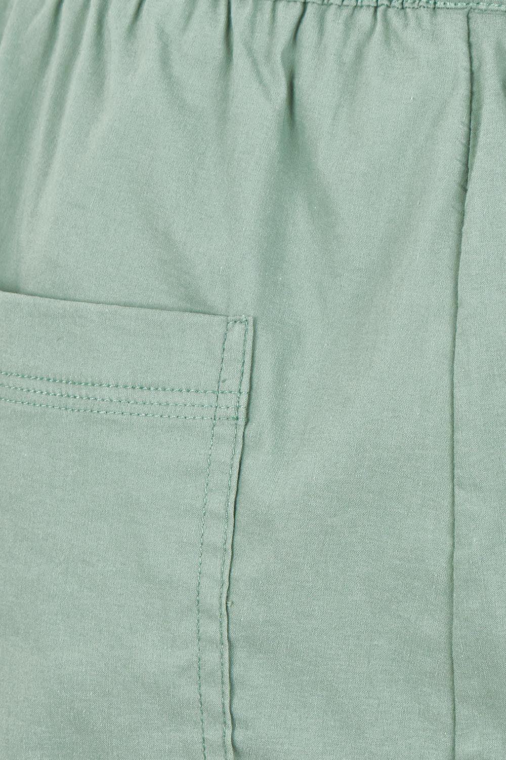 Preloved The Elastic Waist Pull On Patch Pocket Pant - Fern