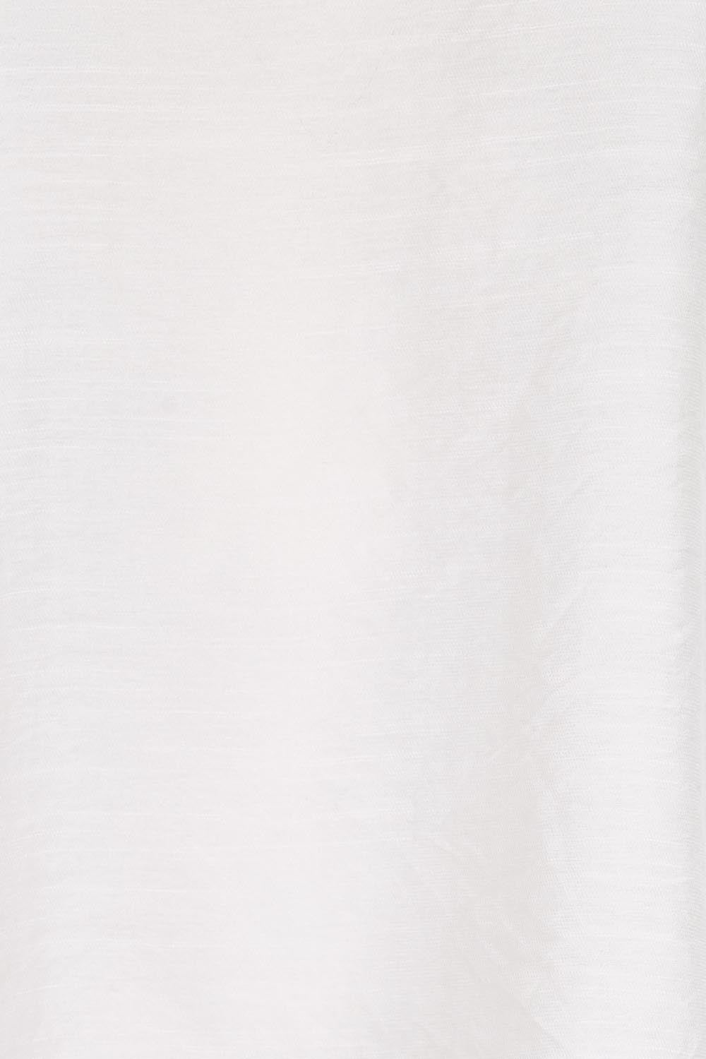 Product shot of the The Popover Cotton Blend Boat Neck Top – Natural in colour Natural, showing detail