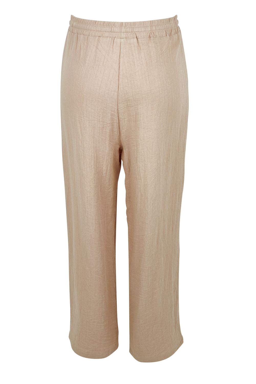 Product shot of The Must Have Linen Look Pull on Pant in colour Biscotti, from the back