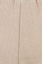 Product shot of The Must Have Linen Look Pull on Pant in colour Biscotti, detail