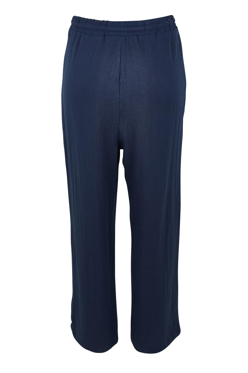 Product shot of The Must Have Linen Look Pull on Pant in colour Darknavy (Blue), from the back