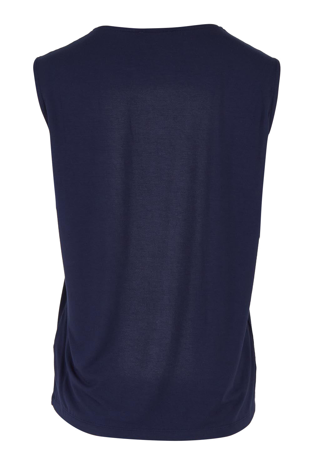 Product shot of The Mix Me Match Me Bamboo Tank in colour Darknavy (Blue), from the back