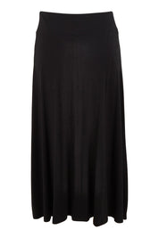 Product shot of The Mix Me Match Me Bamboo Full Skirt in colour Black (Black), from the front