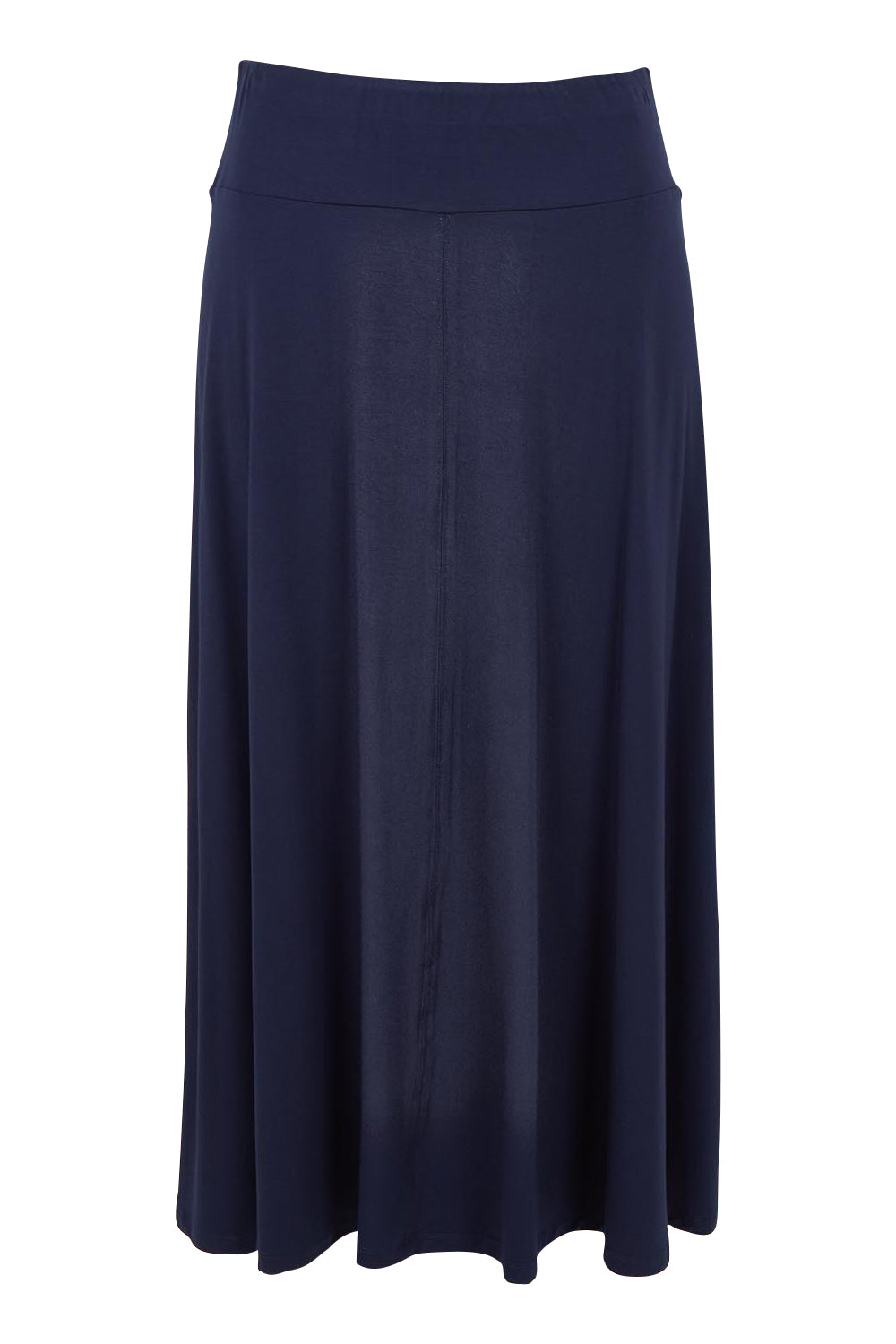 Product shot of The Mix Me Match Me Bamboo Full Skirt in colour Darknavy (Blue), from the back