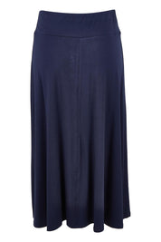 Product shot of The Mix Me Match Me Bamboo Full Skirt in colour Darknavy (Blue), from the front