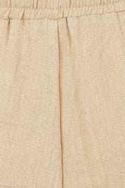 Product shot of The Must Have Linen Look Pull On Shorts in colour Naturals, detail