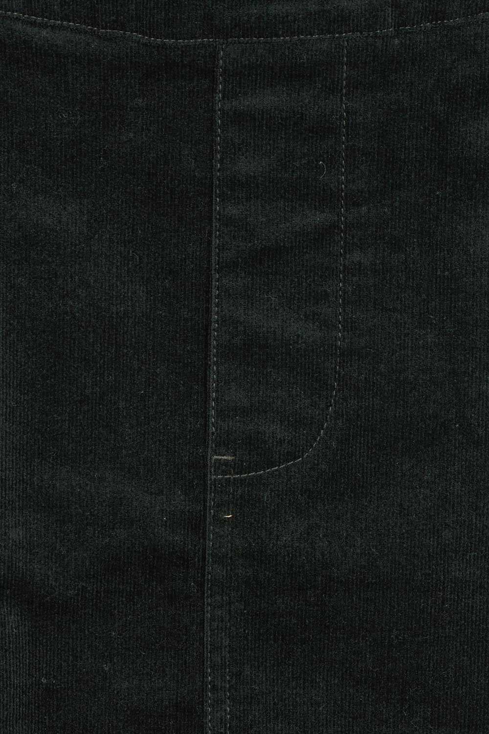 Product shot of The Keepers Cord Pull On Skirt in colour Deepforest (Green), detail