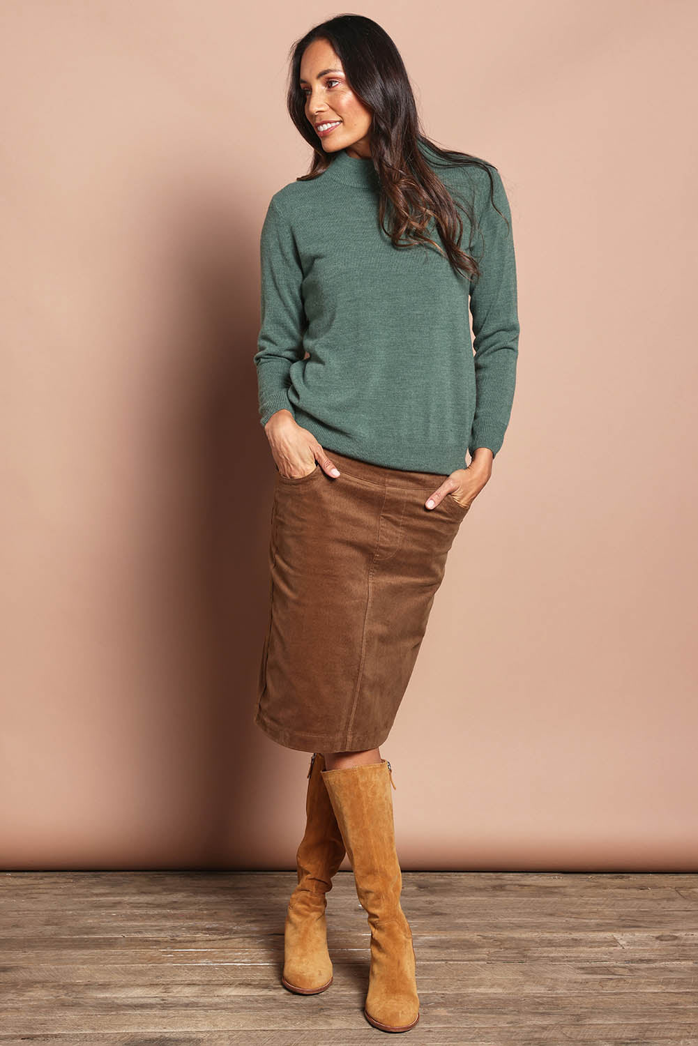 The Keepers Cord Pull On Skirt – Malt