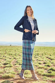 The Luxe Faux Suede Blazer – Navy