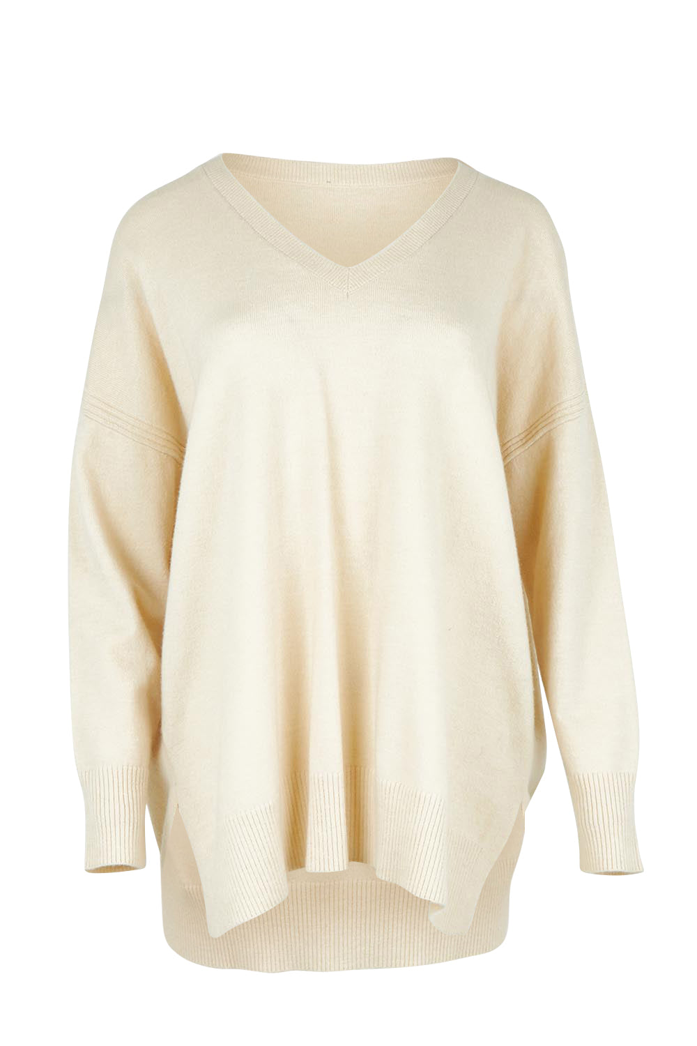 The Travel Anti Pilling V Neck Jumper – Snow