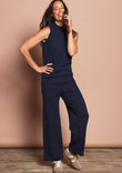 The Travel Anti Pilling Wide Leg Pant – Navy