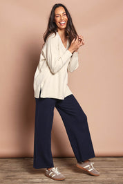The Travel Anti Pilling Wide Leg Pant – Navy