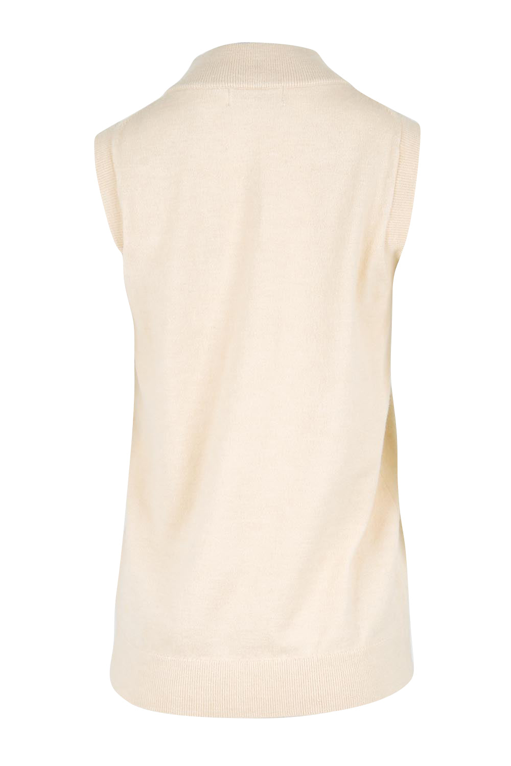 The Travel Anti Pilling Mock Neck Sleeveless Knit – Vanilla