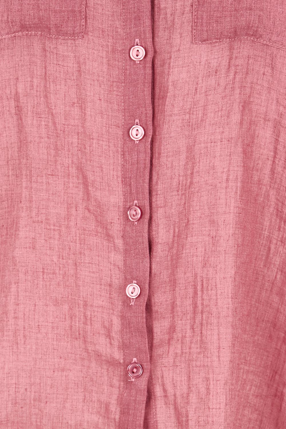 Product shot of the The Go To Comfort Shirt - Dusty rose in colour Dusty Rose, showing detail