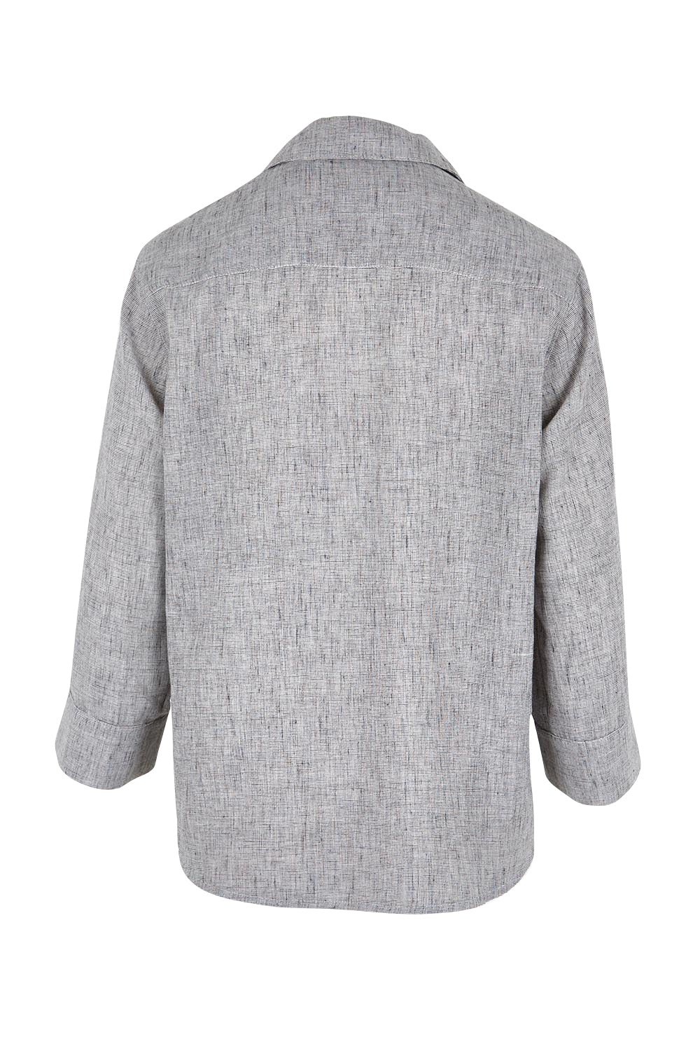 Product shot of the The Easy Wear Shirt  - Graphite in colour Graphite, from the back