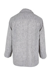 Product shot of the The Easy Wear Shirt  - Graphite in colour Graphite, from the back
