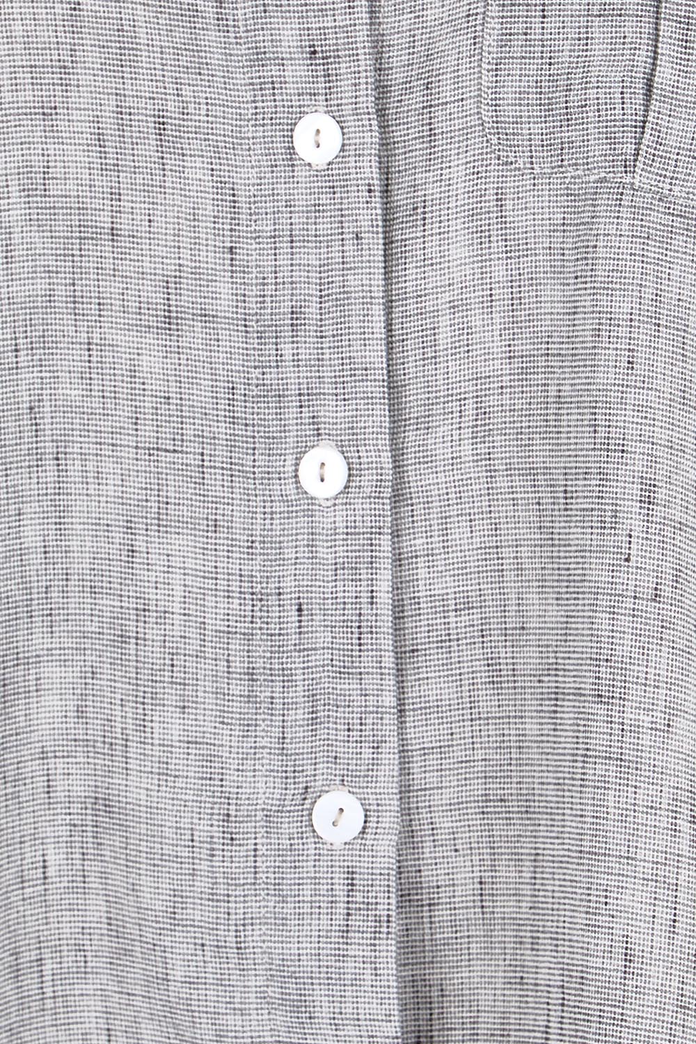Product shot of the The Easy Wear Shirt  - Graphite in colour Graphite, showing detail