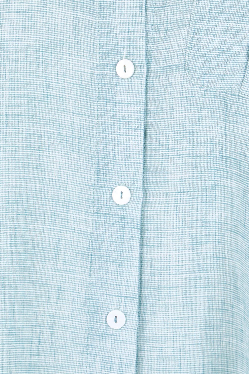 Product shot of the The Easy Wear Shirt  - Mint in colour Mint, showing detail