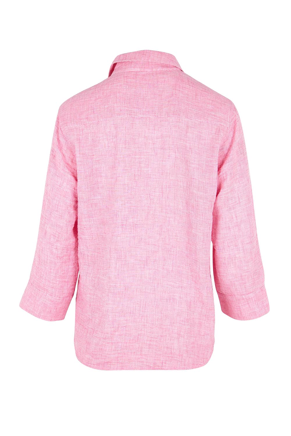 Product shot of the The Easy Wear Shirt  - Rose in colour Rose, from the back