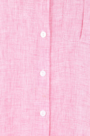Product shot of the The Easy Wear Shirt  - Rose in colour Rose, showing detail