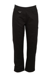 Product shot of The Teachers Pant With Pockets in colour Honorblack (Black), from the front