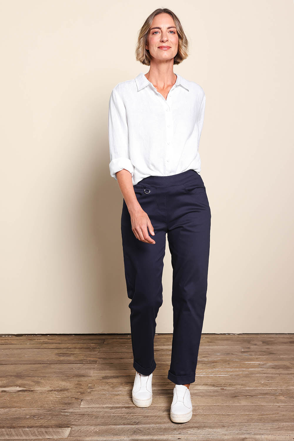 The Teachers Cotton Pant With Pockets - Honorblue