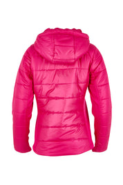 Product shot of The Keepers Puffer Jacket in colour Hotpink (Pink), from the back
