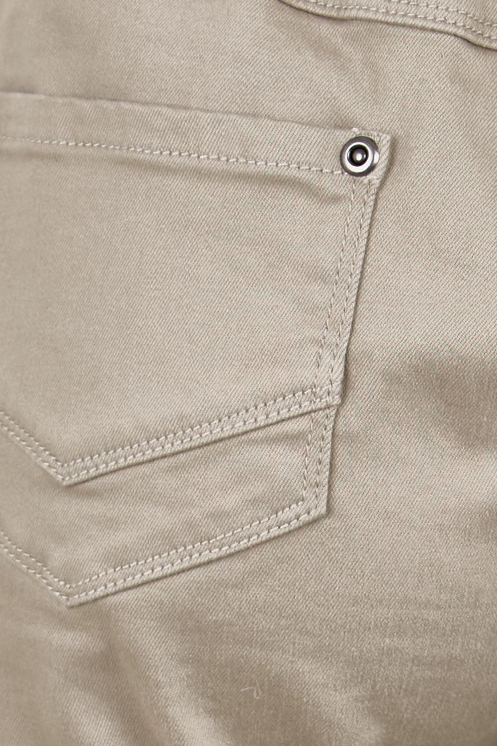 Product shot of the The Cotton Pull On Stretch Comfort Pant – Biscuit in colour Biscuit, showing detail