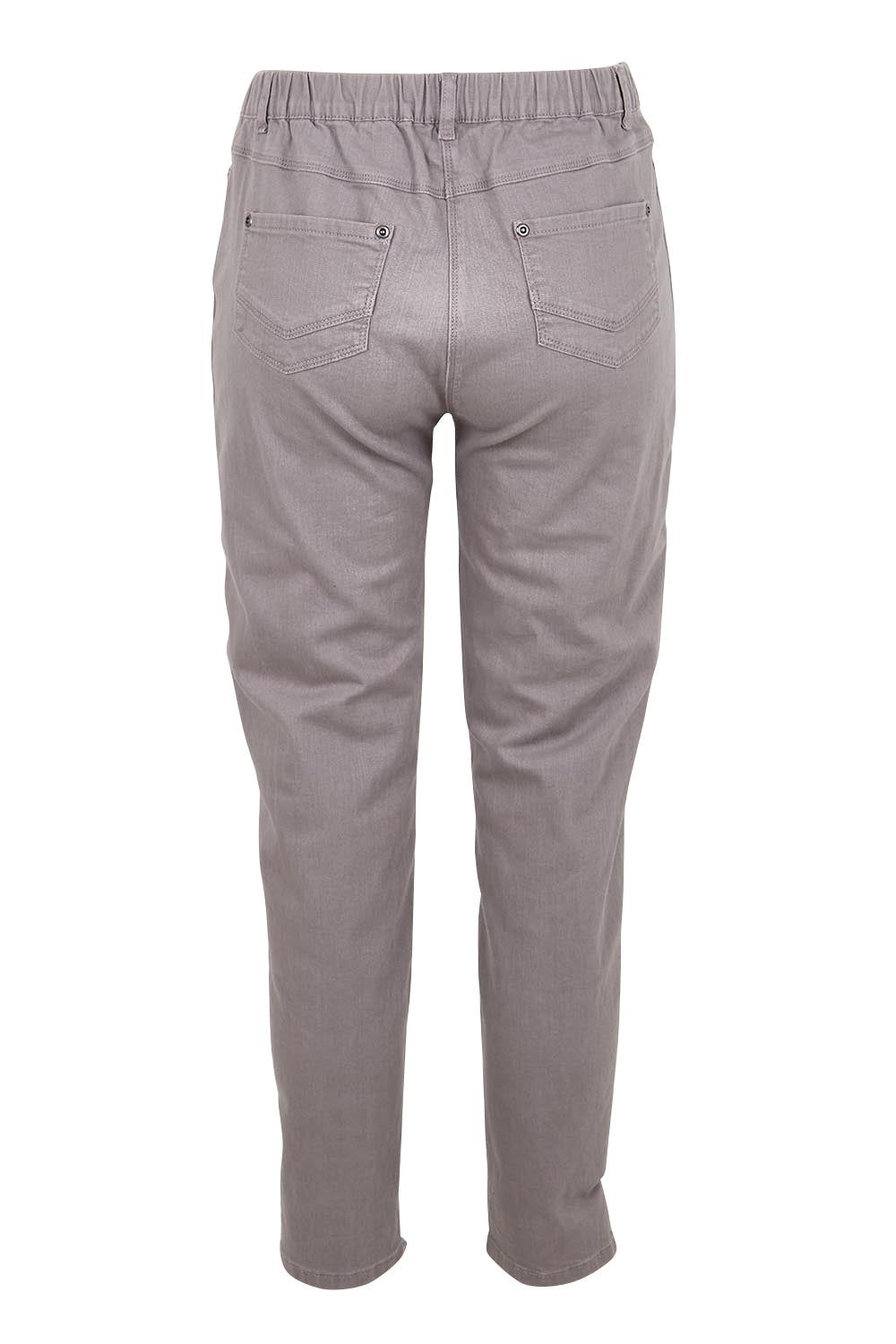 Product shot of the The Cotton Pull On Stretch Comfort Pant – Latte in colour Latte, from the back