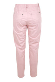 Product shot of the The Cotton Pull On Stretch Comfort Pant – Pink in colour Pink, from the back