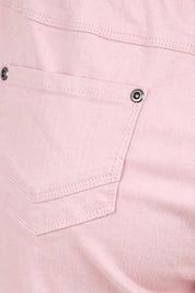 Product shot of the The Cotton Pull On Stretch Comfort Pant – Pink in colour Pink, showing detail