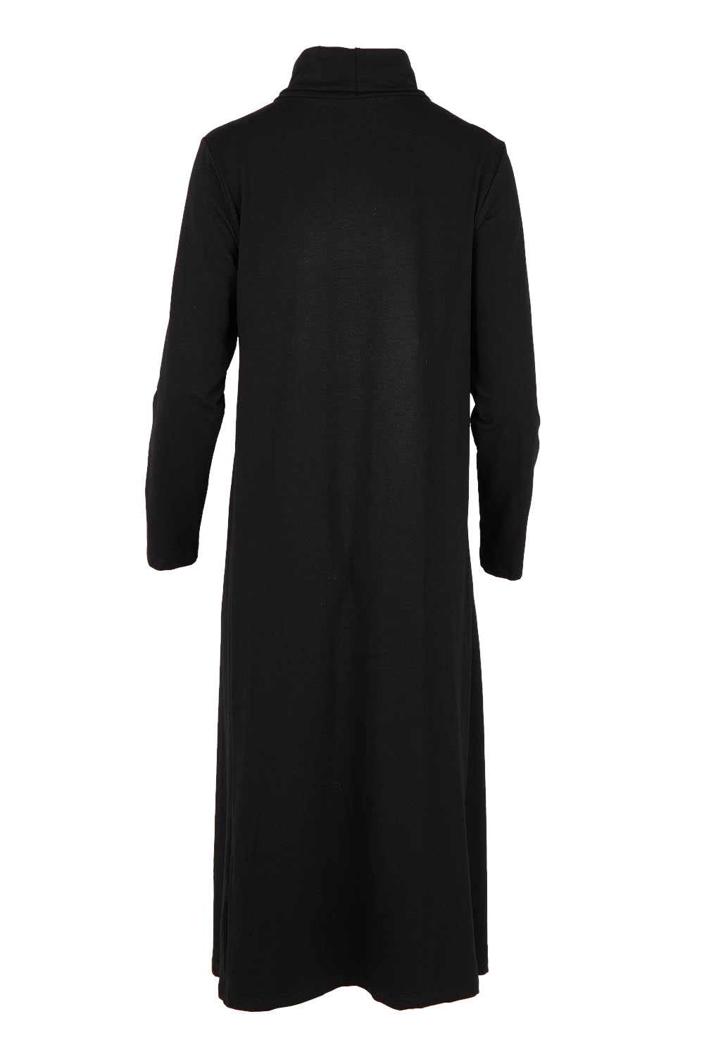 The Cotton Blend Cowl Neck Dress – Black