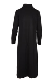 The Cotton Blend Cowl Neck Dress – Black