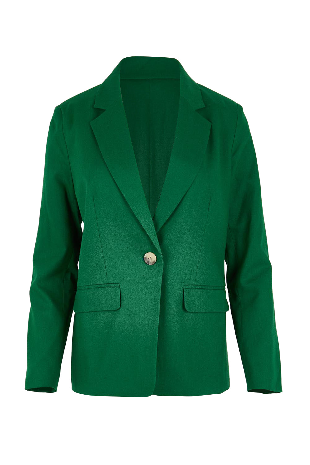 Product shot of the The Classic Every Wear Blazer – Emerald in colour Emerald, from the front