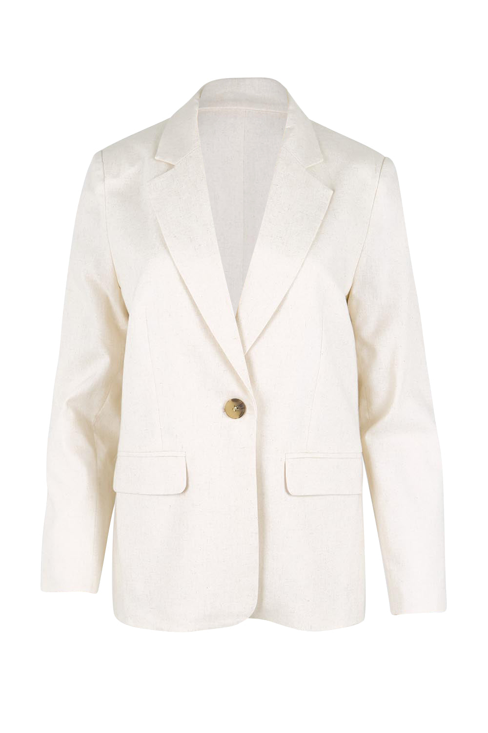 Product shot of the The Classic Every Wear Blazer – Ivorymarle in colour Ivorymarle, from the front