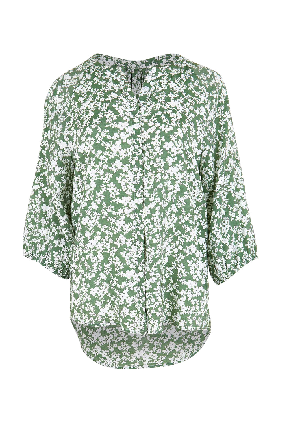Product shot of the The Every Wear Shirt  - Greenwhite in colour Greenwhite, from the front