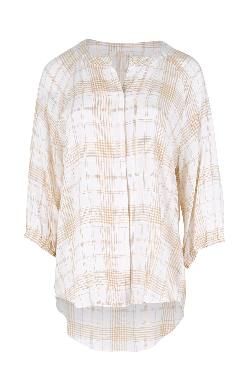 Product shot of the The Every Wear Shirt – Ivorysand in colour Ivorysand, from the front
