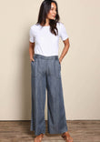The Luxe Lyocell Pull On Wide Leg Pant – Indigo
