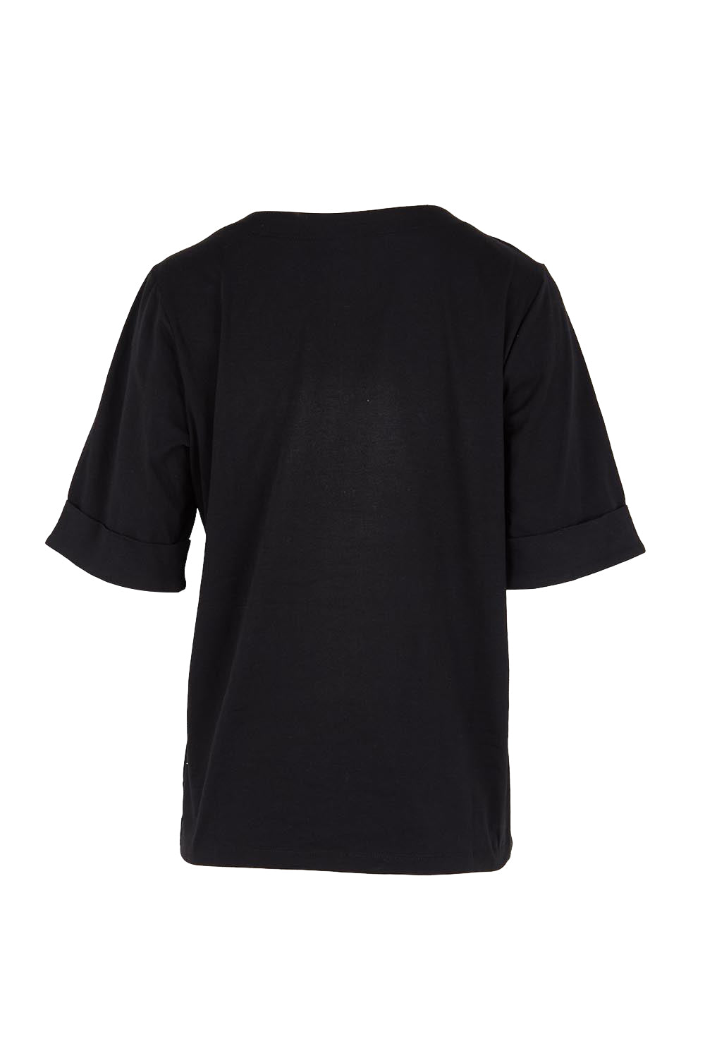 Product shot of the The Keepers Relaxed Fit Tee – Black in colour Black, from the back