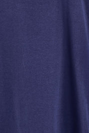 Product shot of the The Keepers Relaxed Fit Tee – Navy in colour Navy, showing detail